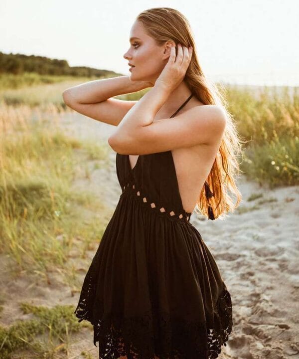 Black beach dress