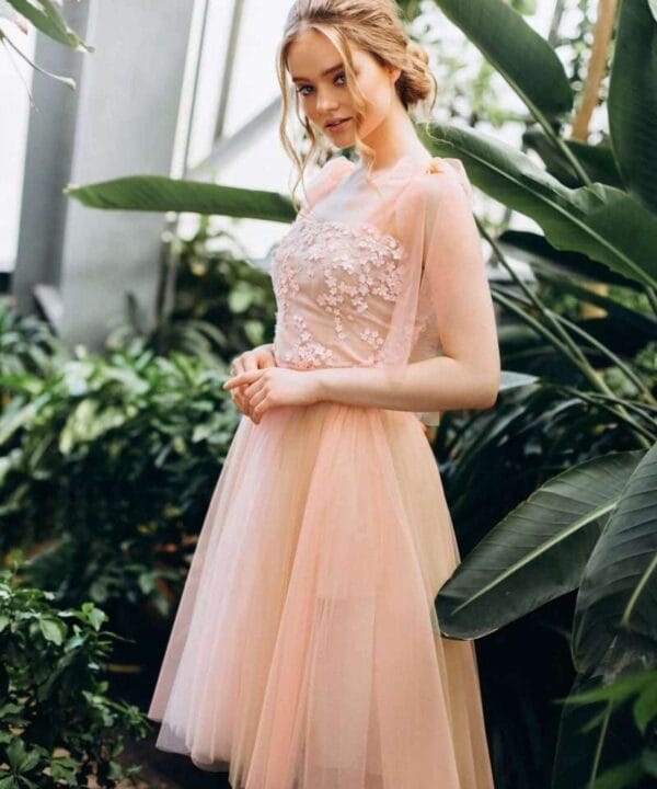 Pink top with skirt