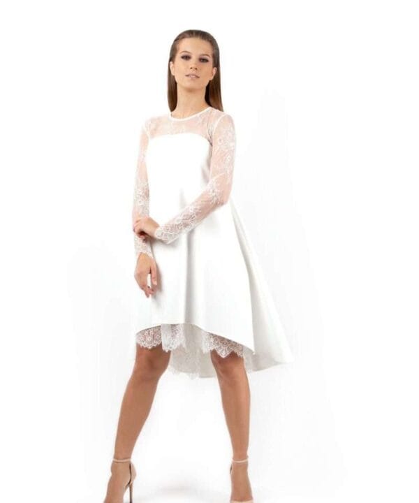 Off white dress with lace