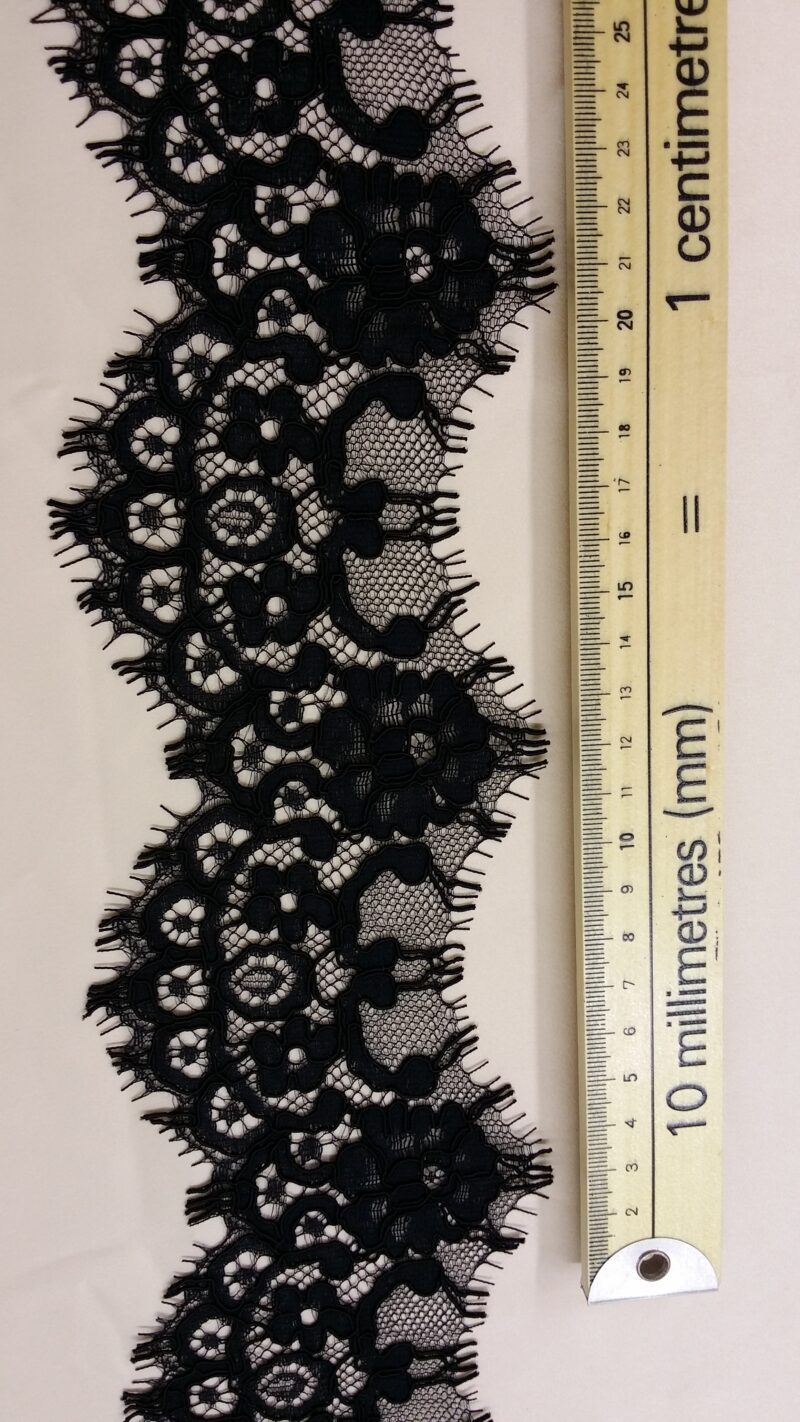 Black spanish Alencon lace