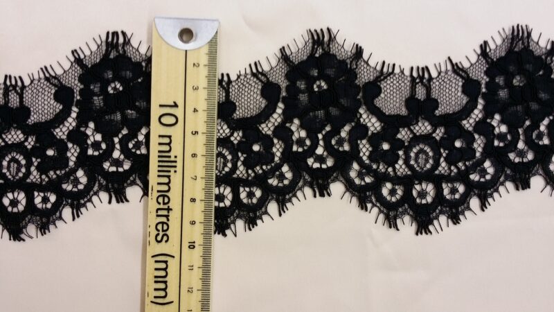 Black lace border