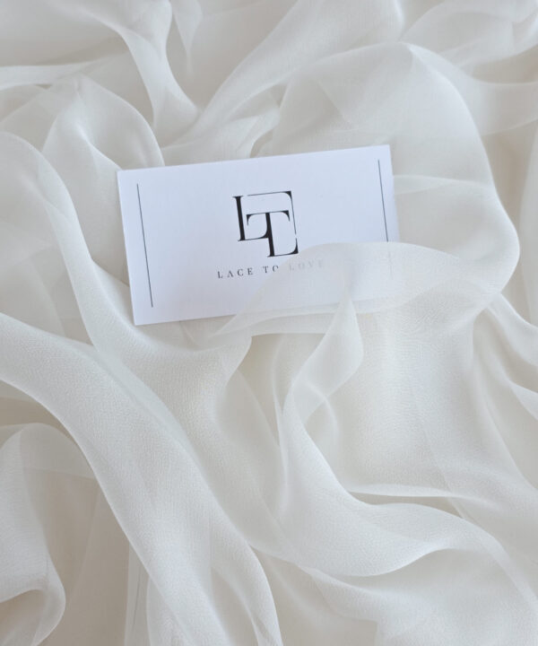 Off white silk gauze fabric