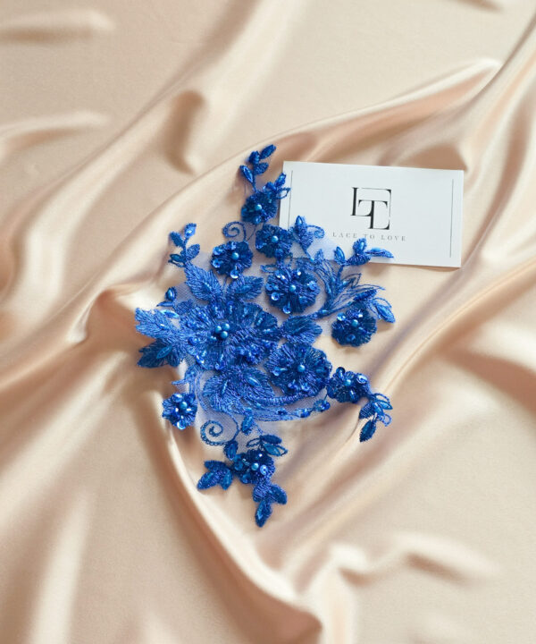 Dark-blue-sew-on-lace-application-detail
