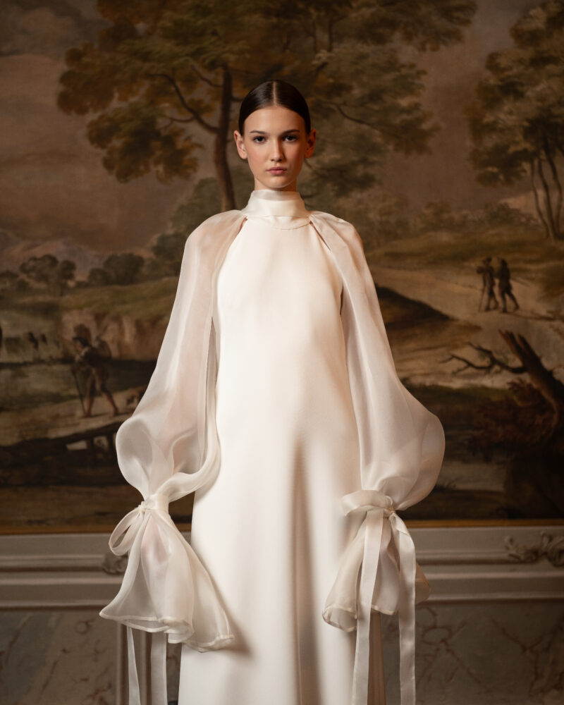 Dress made of silk satin organza