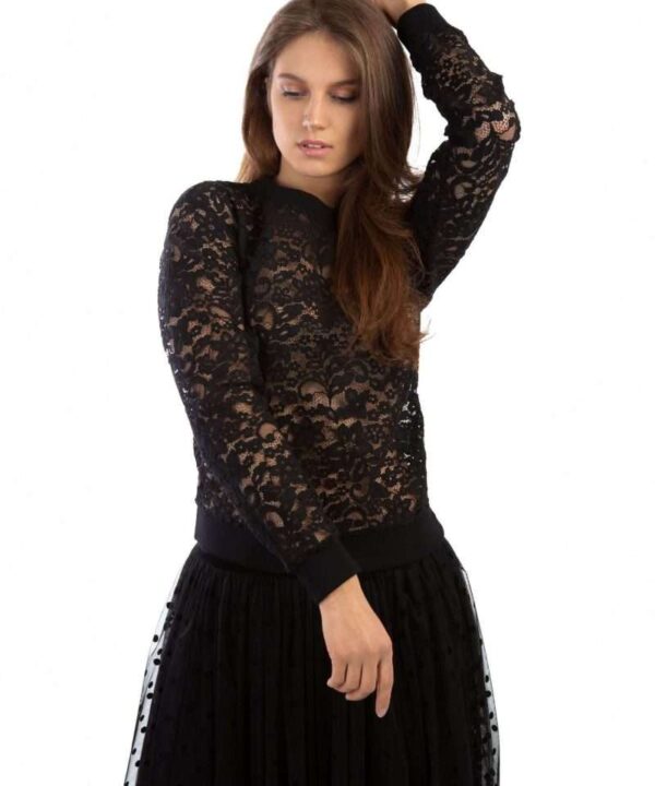 Black lace jumper