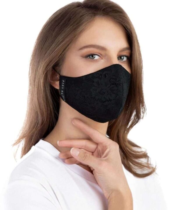 Black lace face mask