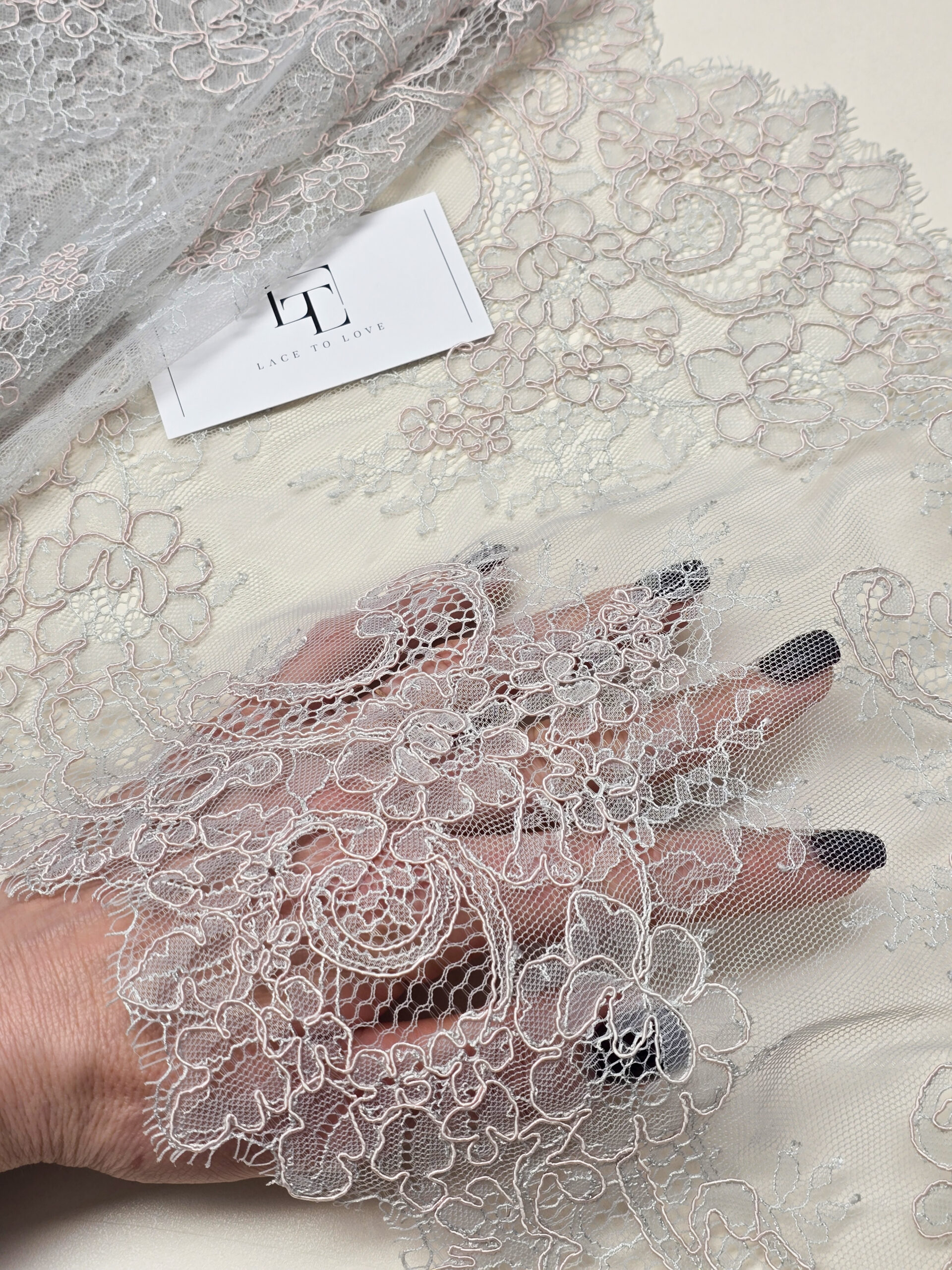 High quality Chantilly lace fabric by the meter