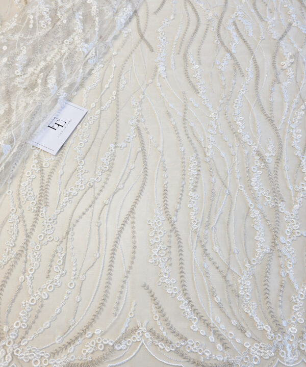 Off white lace fabric sold by the meter online shop