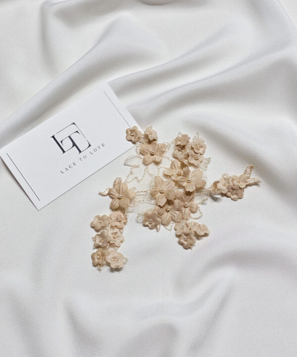 Beige lace applique