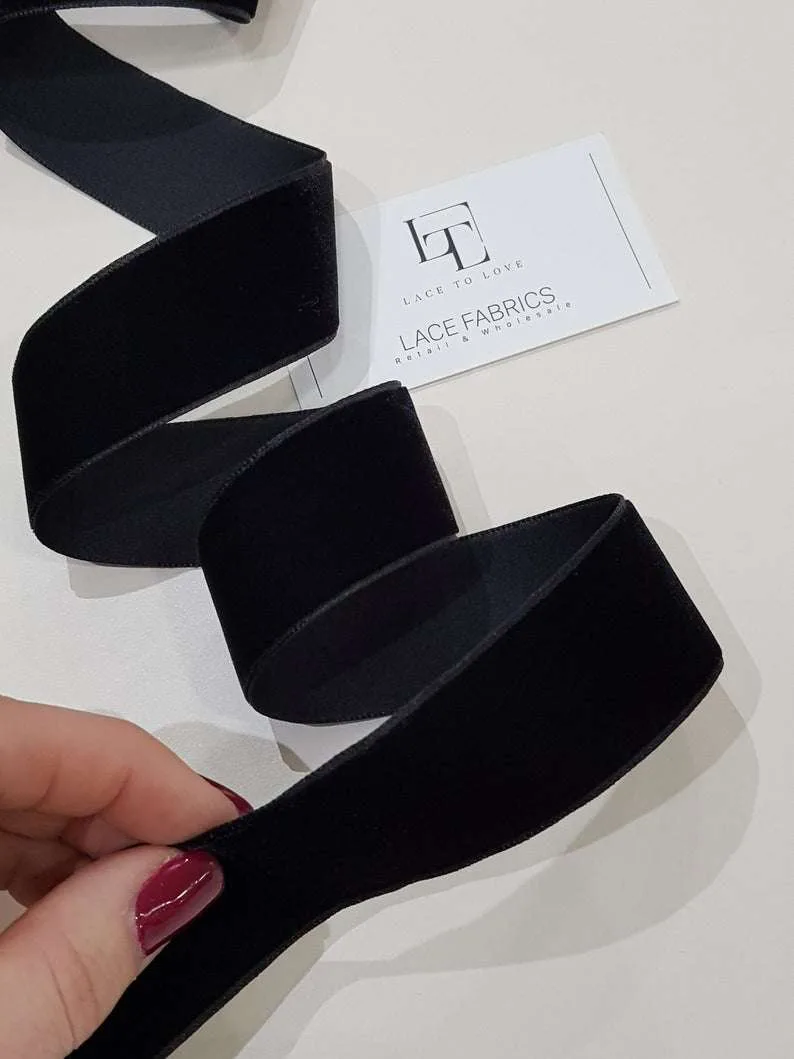 Black velvet ribbon - Lace To Love