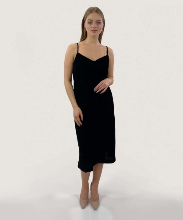 Black velvet dress