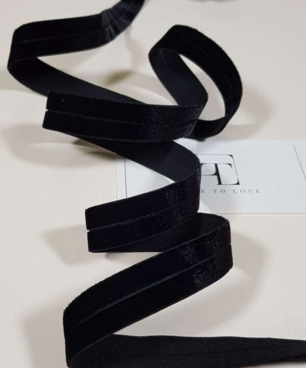 Black elastic velvet ribbon