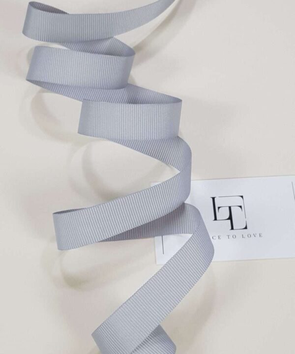Light gray grosgrain ribbon