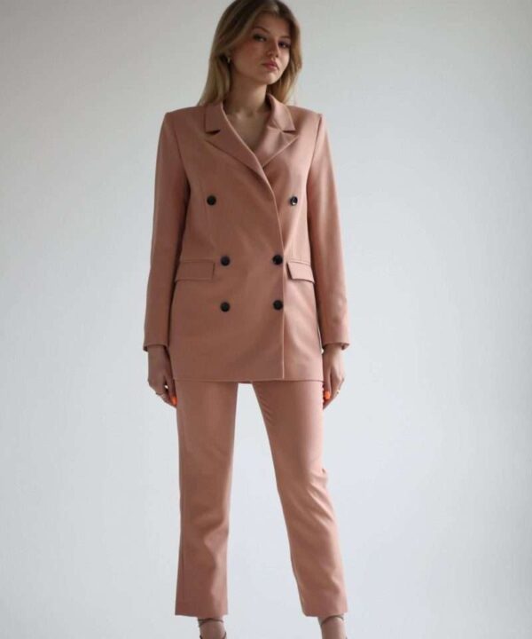 Salmon pink casual trousers