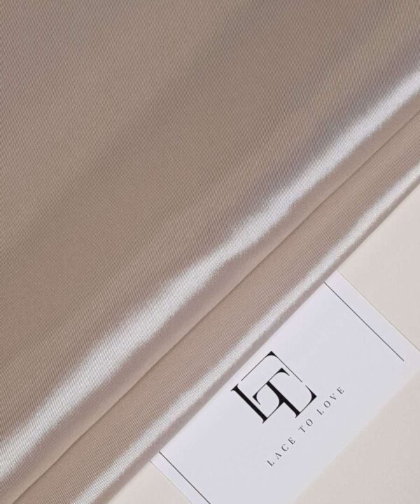 Light pearl pink elastic lining fabric