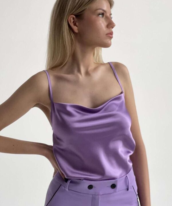 Lilac silk top