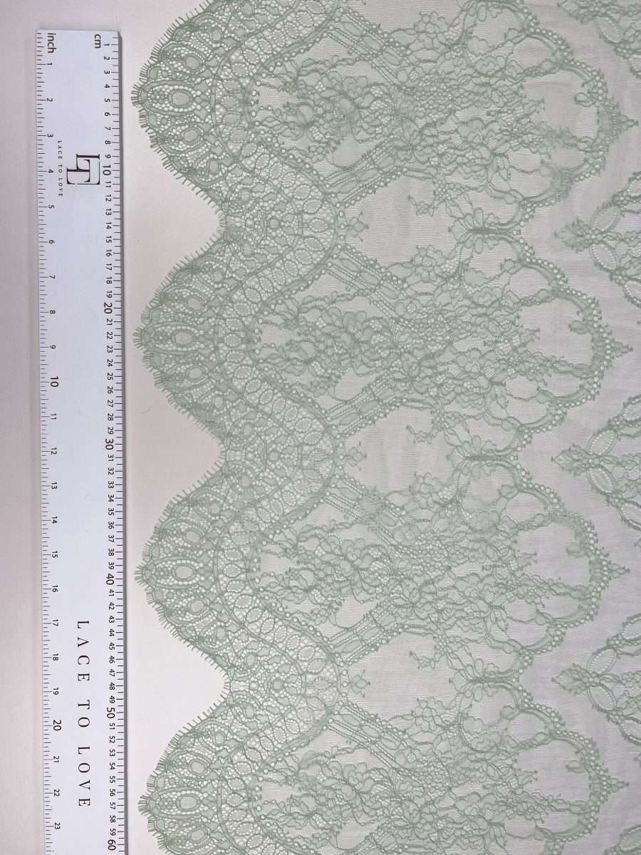 Mint green color chantilly lace trim - Lace trim - lace fabric
