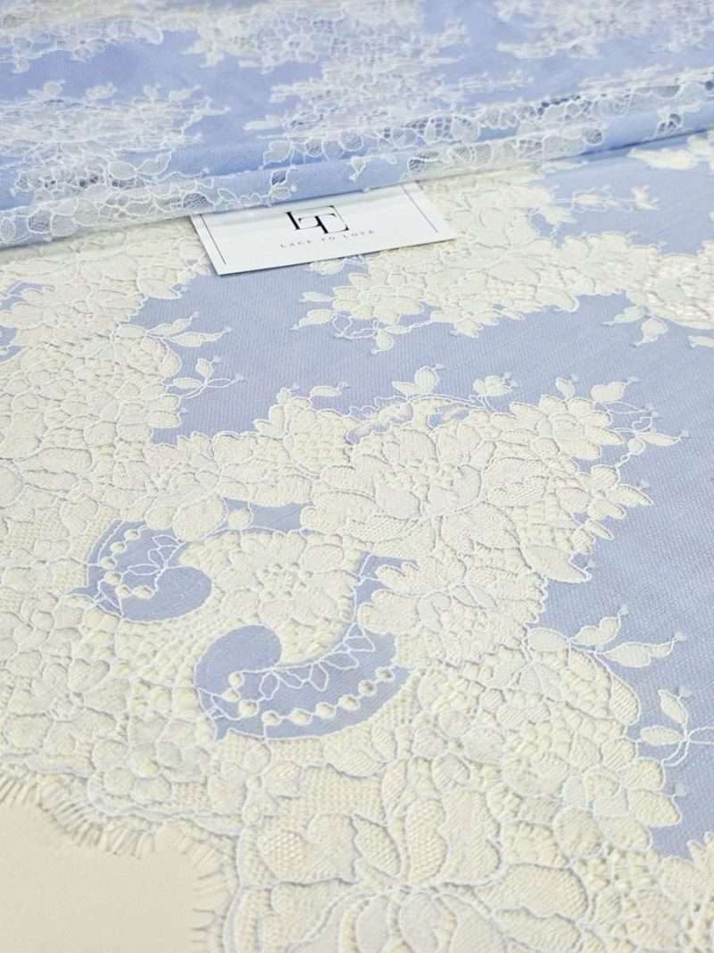 Blue-white-Chantilly-eyelash-wedding-lace-french-fabric-europe