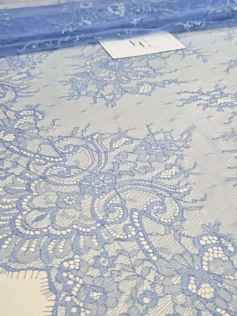 Blue-Chantilly-eyelash-wedding-lace-french-fabric-europe