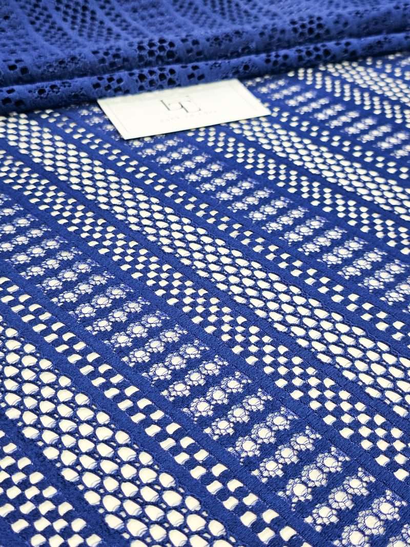 Blue-stripes-geometric-lace-fabric-europe
