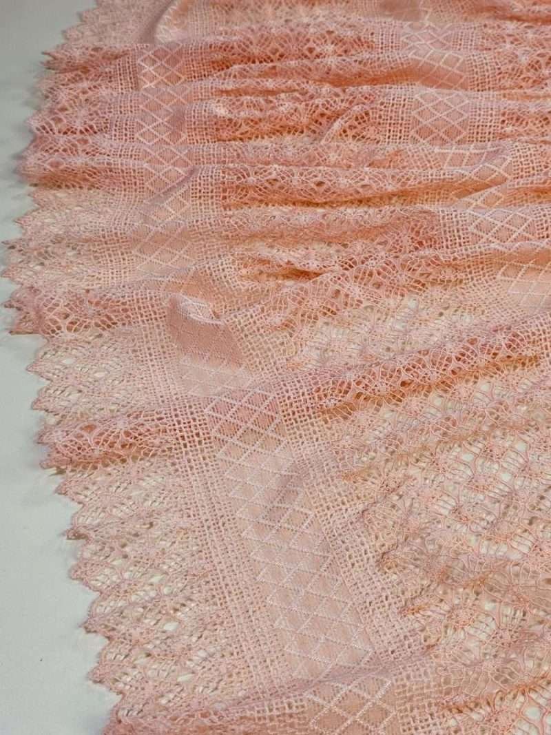 Salmon-pink-elastic-stretch-lace-fabric-buy-online-by-the-meter
