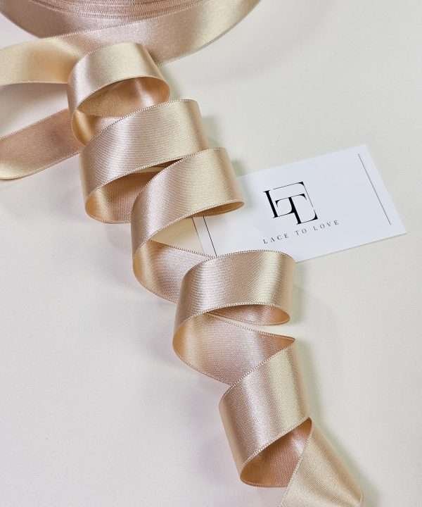 Skin color satin edging ribbon sold by the meter online shop