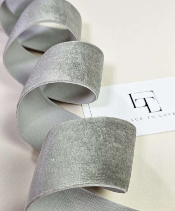 gray velvet ribbon