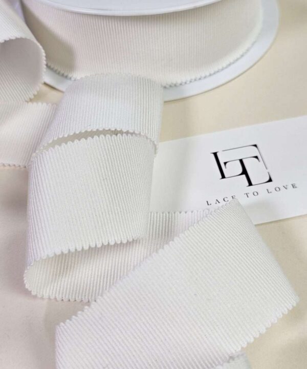 White cotton ribbon decoration