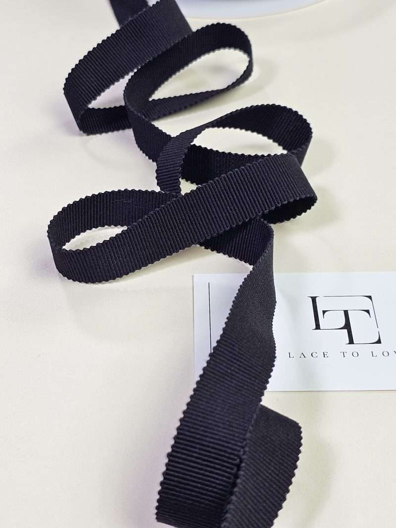 Black cotton ribbon decoration
