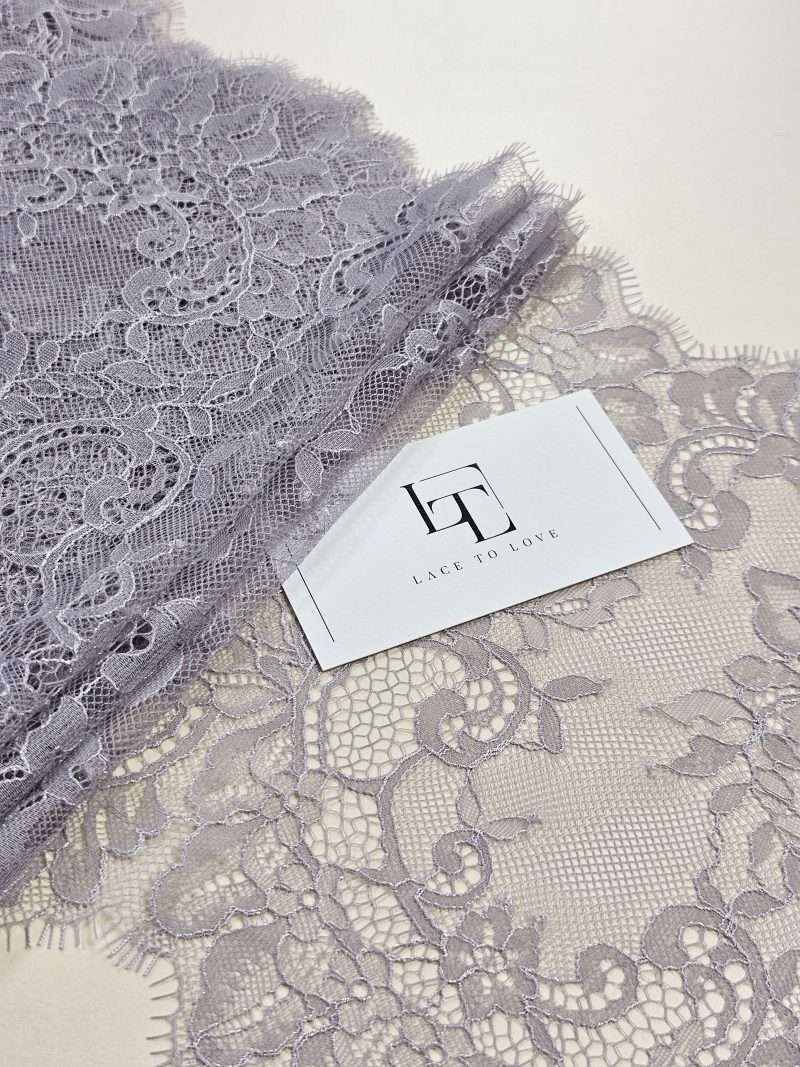 Grey lace edging sold by the meter online shop