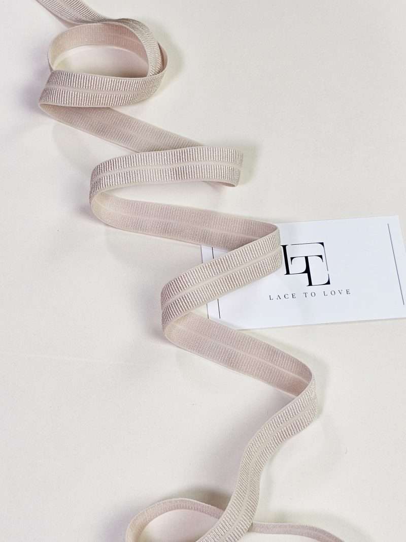 Beige elastic trim ribbon online shop delivery