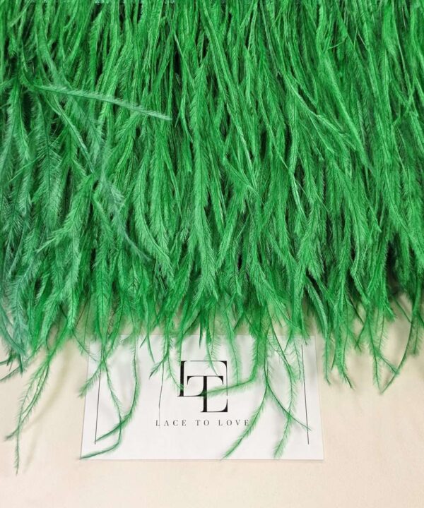 Ostrich natural feathers by the yard meter