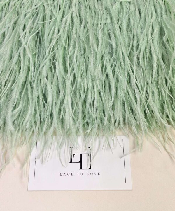 Ostrich natural feathers by the yard meter