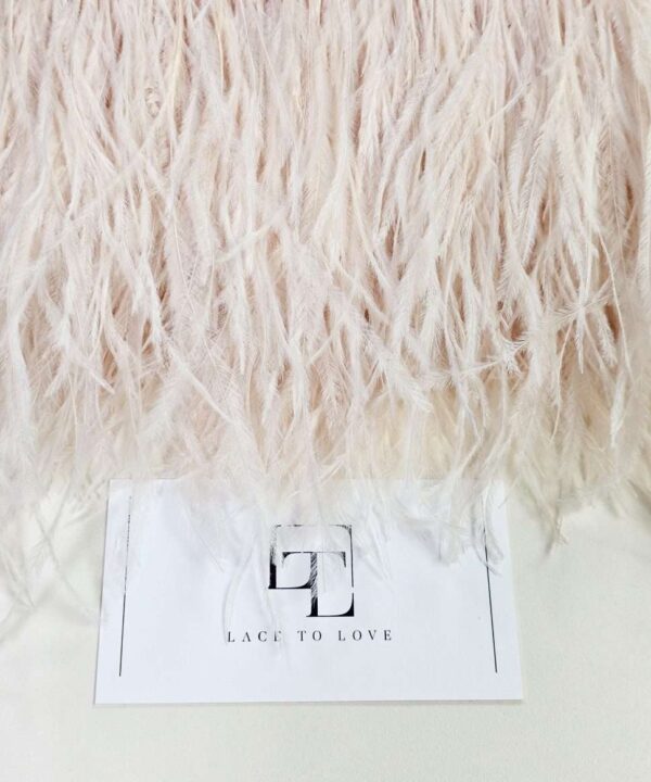 Real dyed ostrich feathers on band