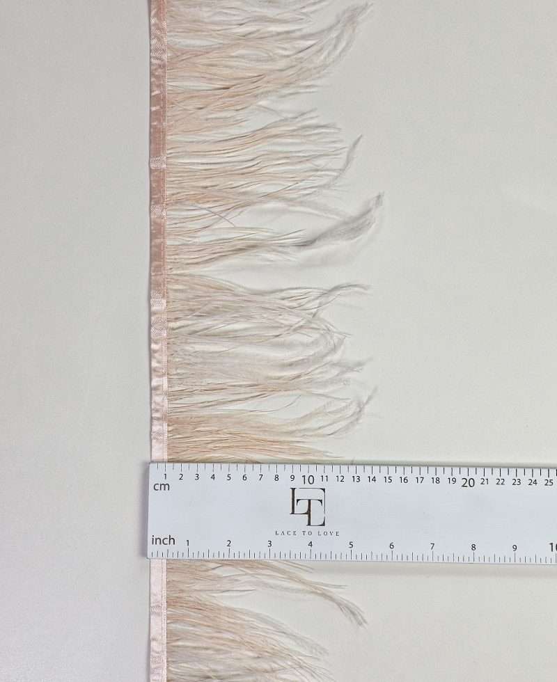 Real ostrich feather fringe online shop