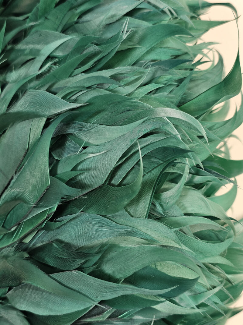 Natural dyed goose feathers deep green