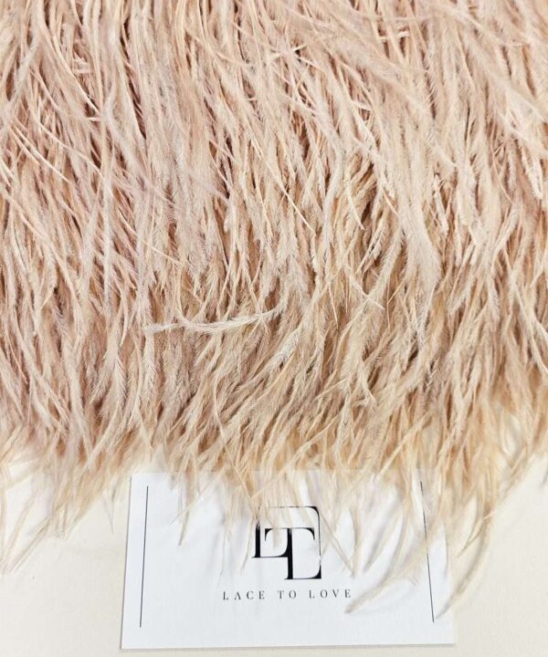 Real dyed ostrich feathers on band