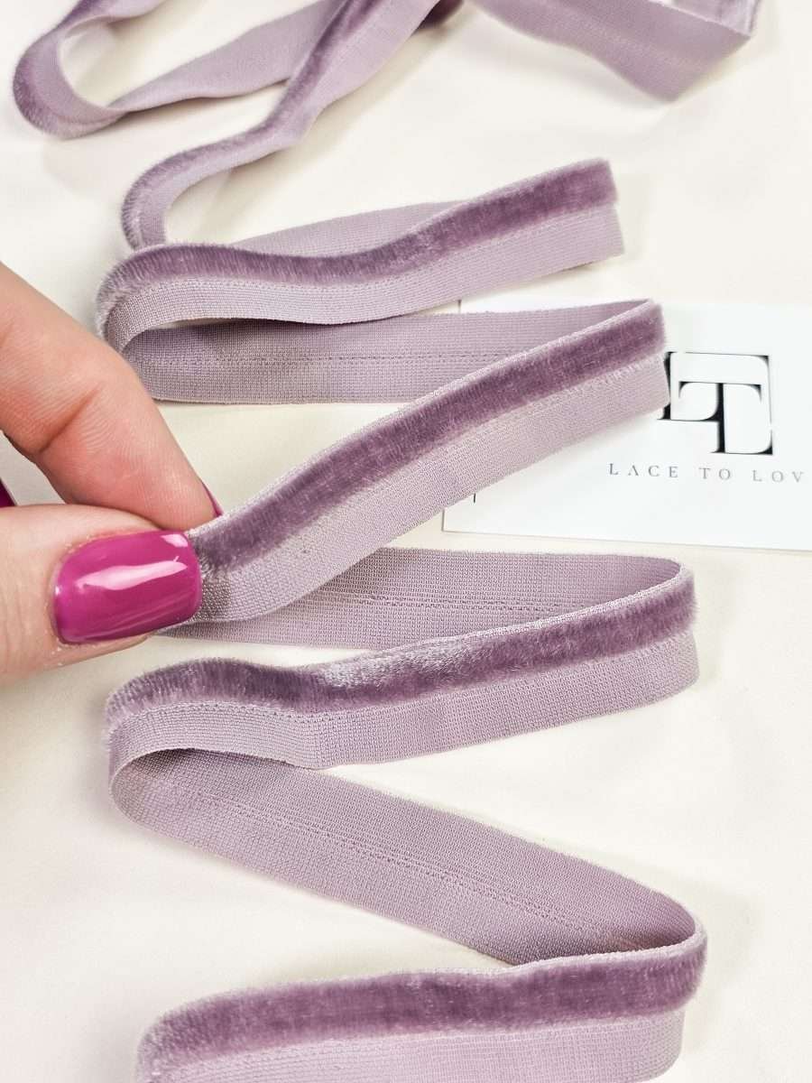 Purple velvet garland ribbon