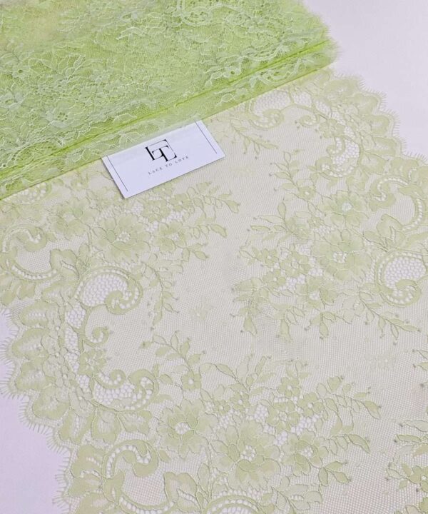 Greenish yellow lace edging sold by the meter online shop