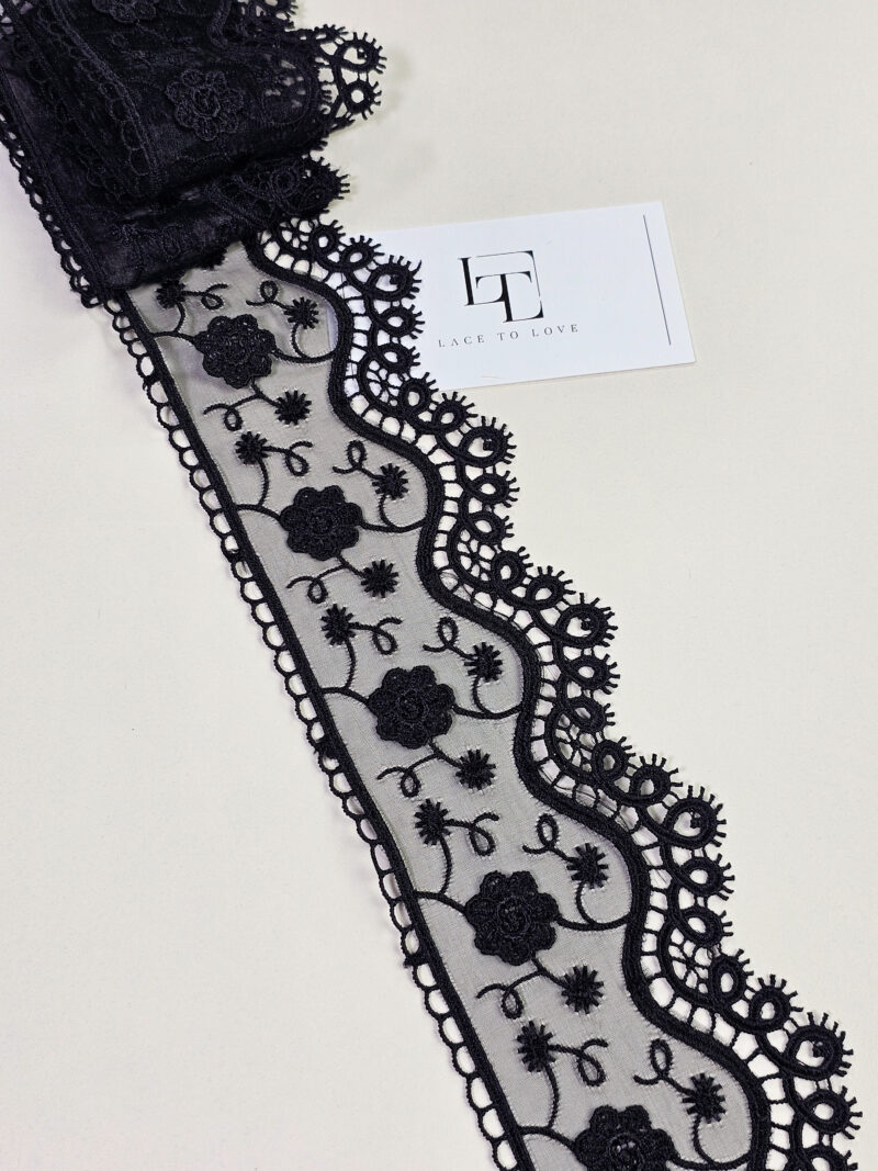 Black lace ribbon sold by the yard