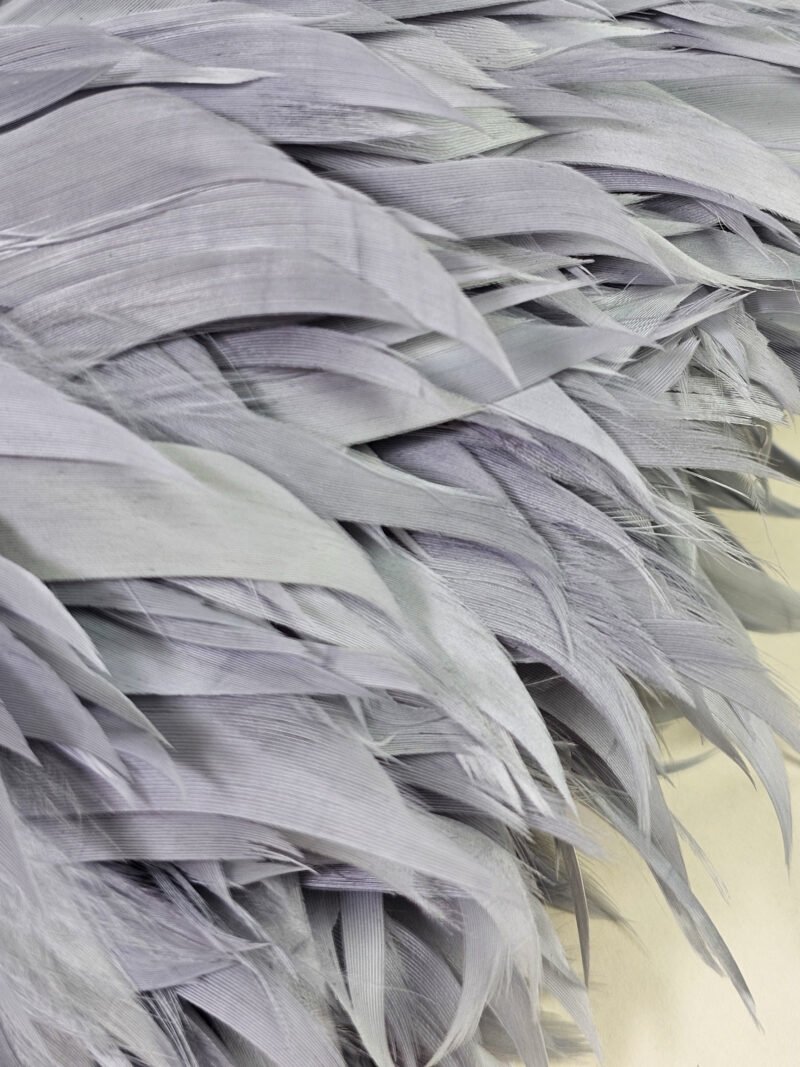 Natural dyed goose feathers deep gray
