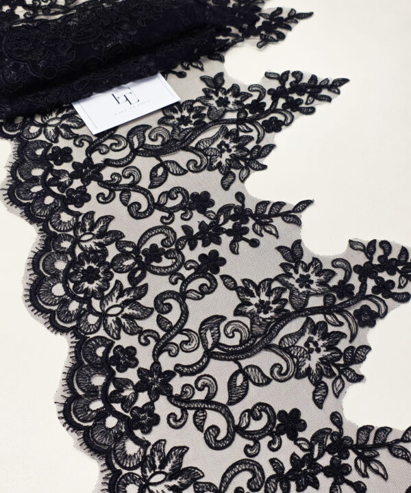 Black lace trimming