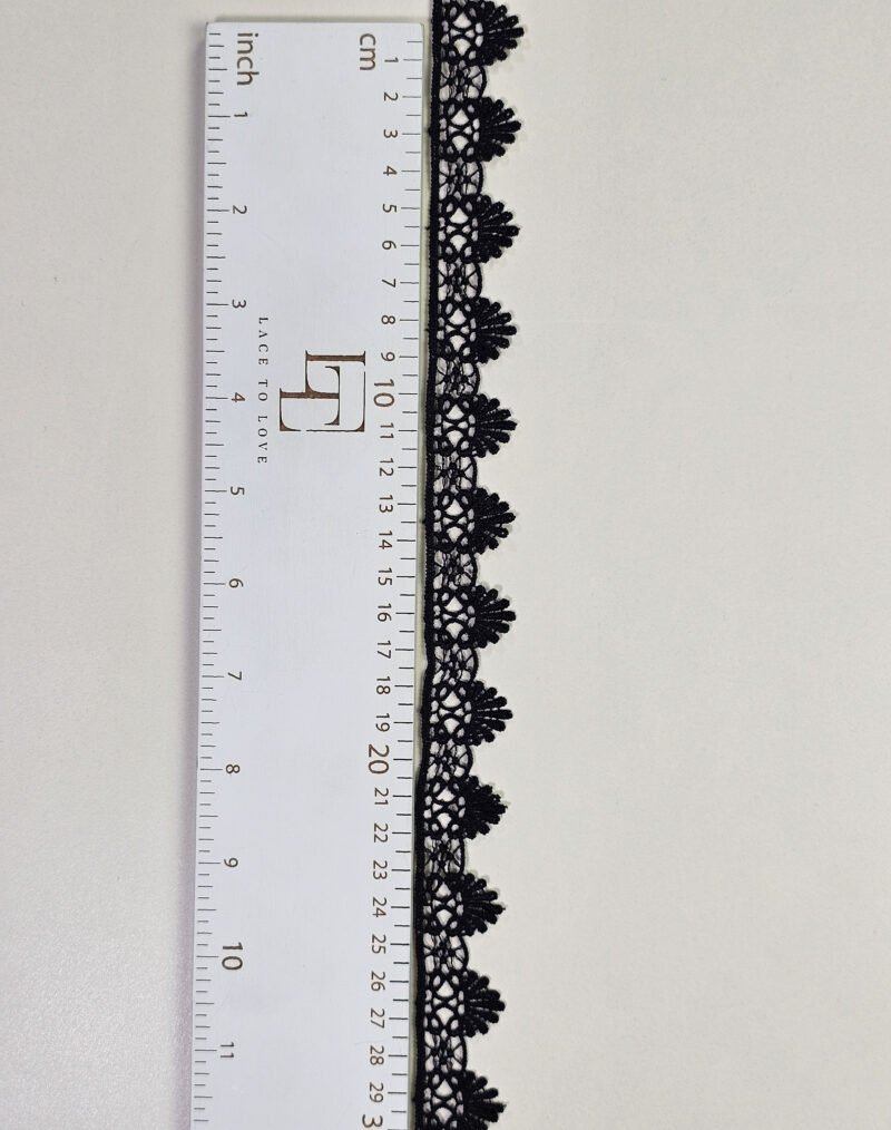 Black Spanish guipure lace trimming buy online by the meter