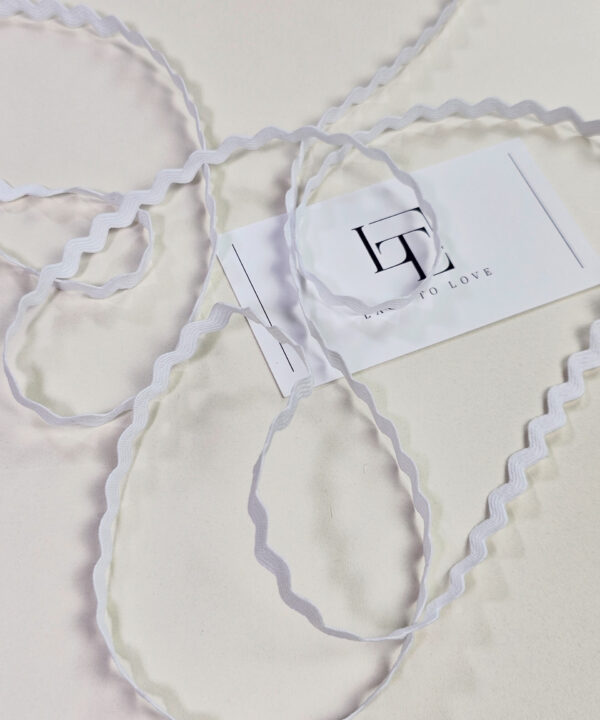 Pure white ric rac ribbon decoration