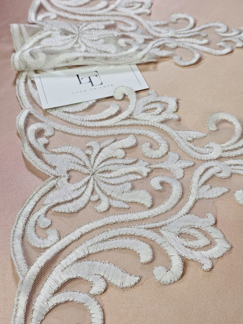 White embroidery lace trim europe