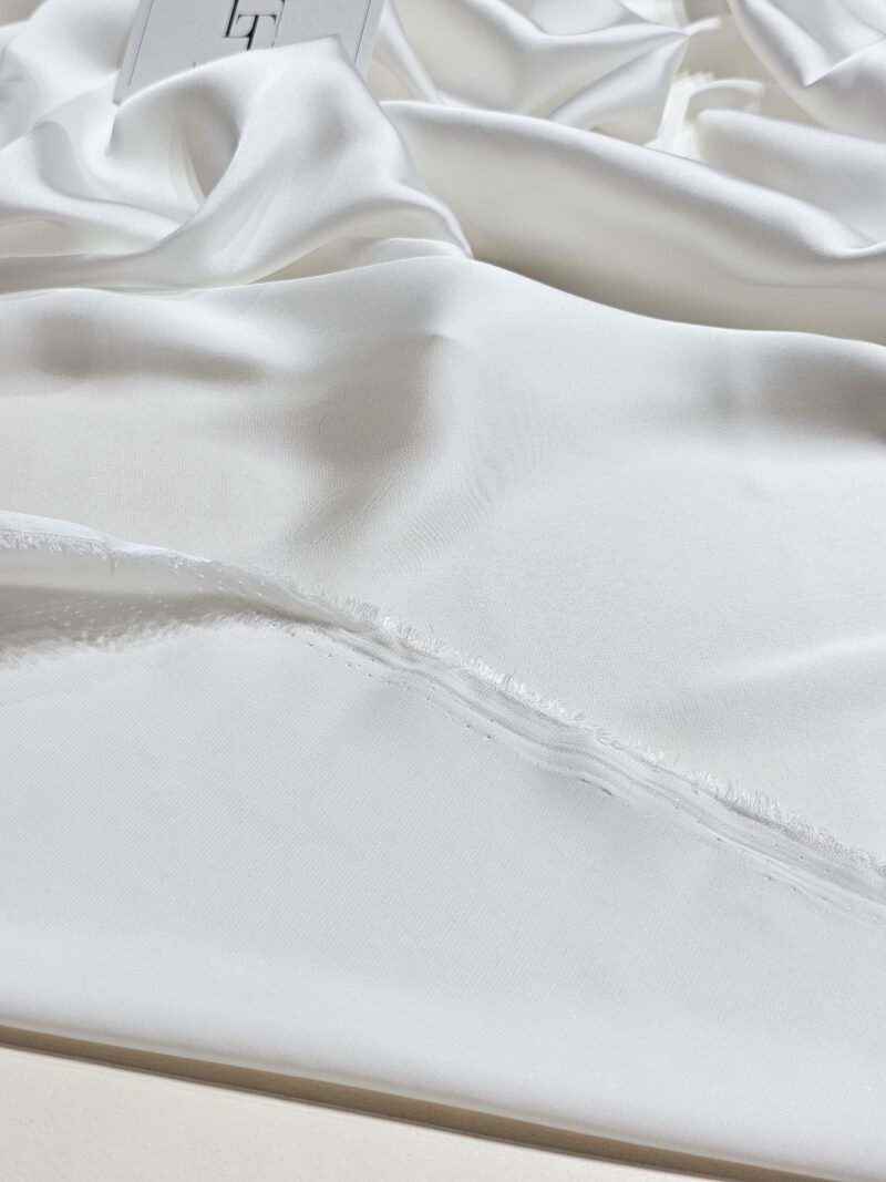 White bridal satin fabric