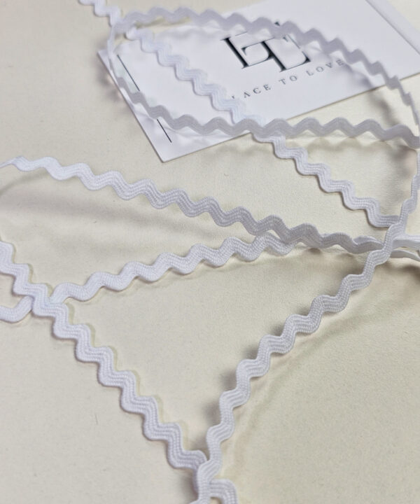 Pure white ric rac trim ribbon online shop delivery