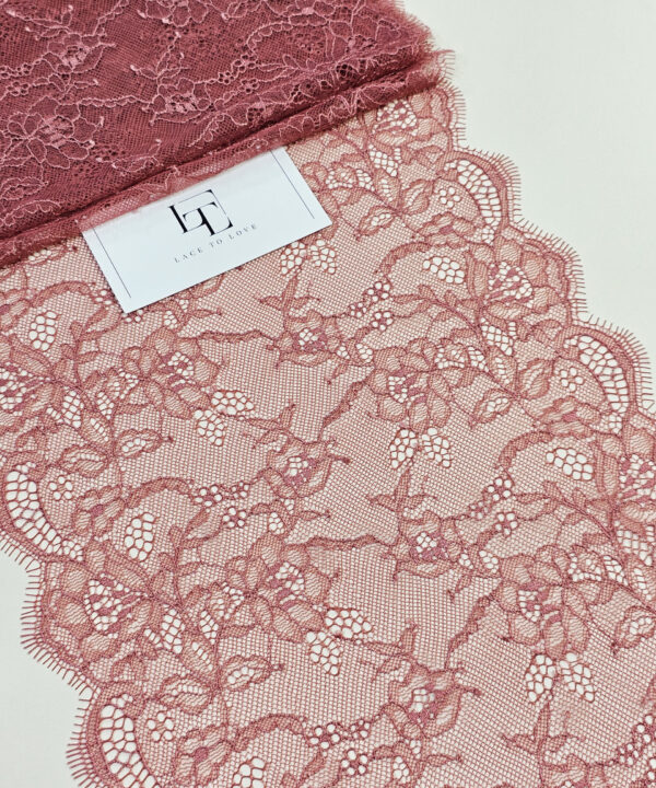 Brown Chantilly eyelash lace trim fabric europe
