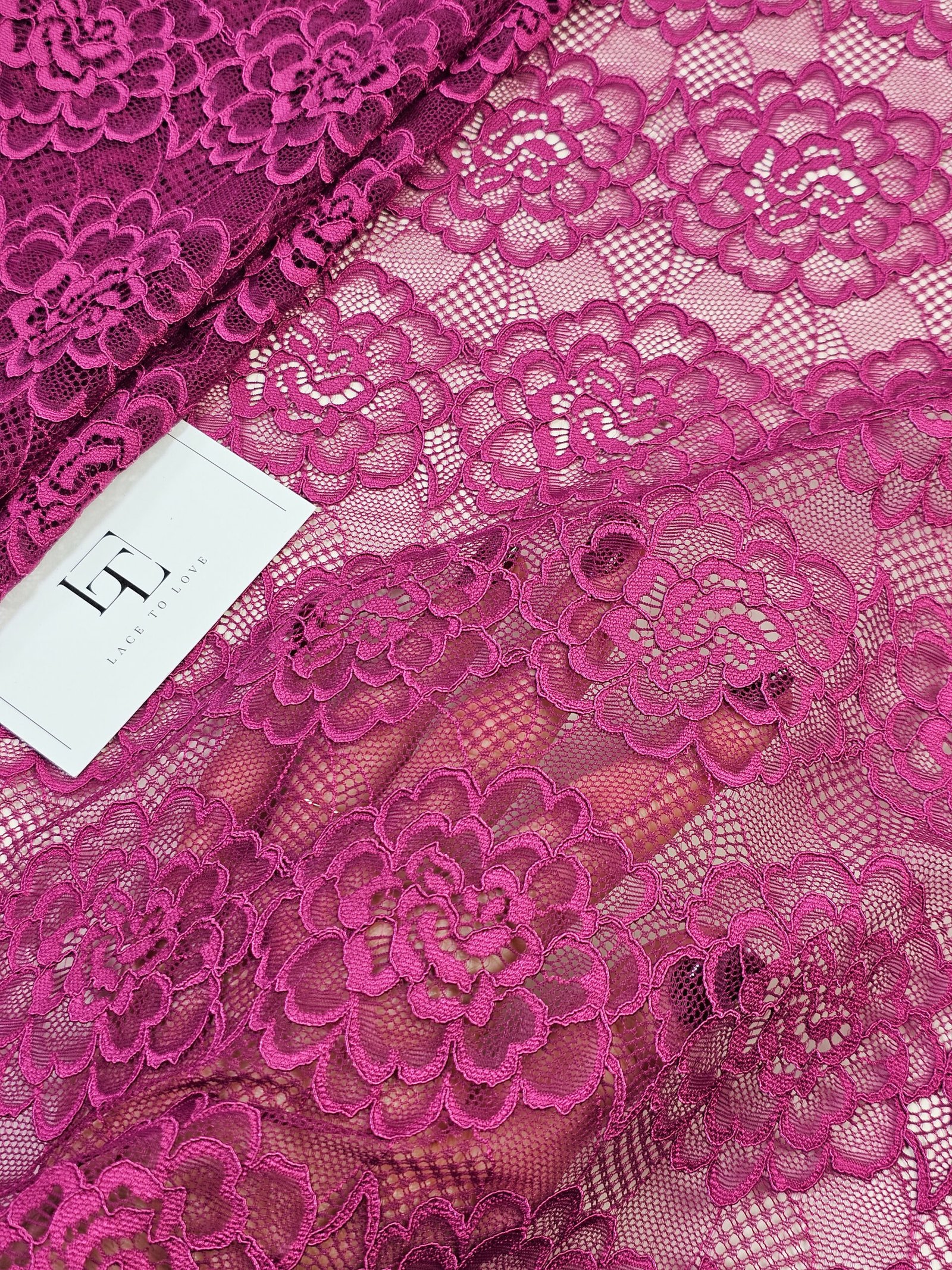 Purple stretch elastic lace french fabric europe
