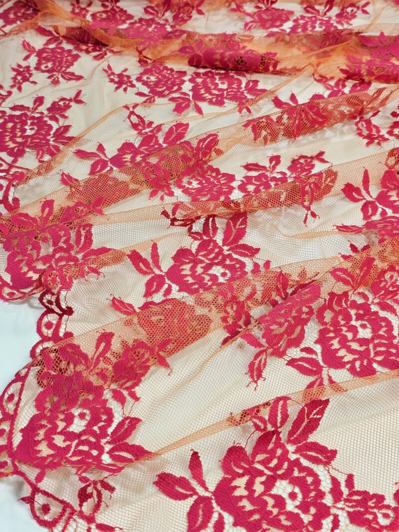Pink wedding bridal lace cloth sold by the yard